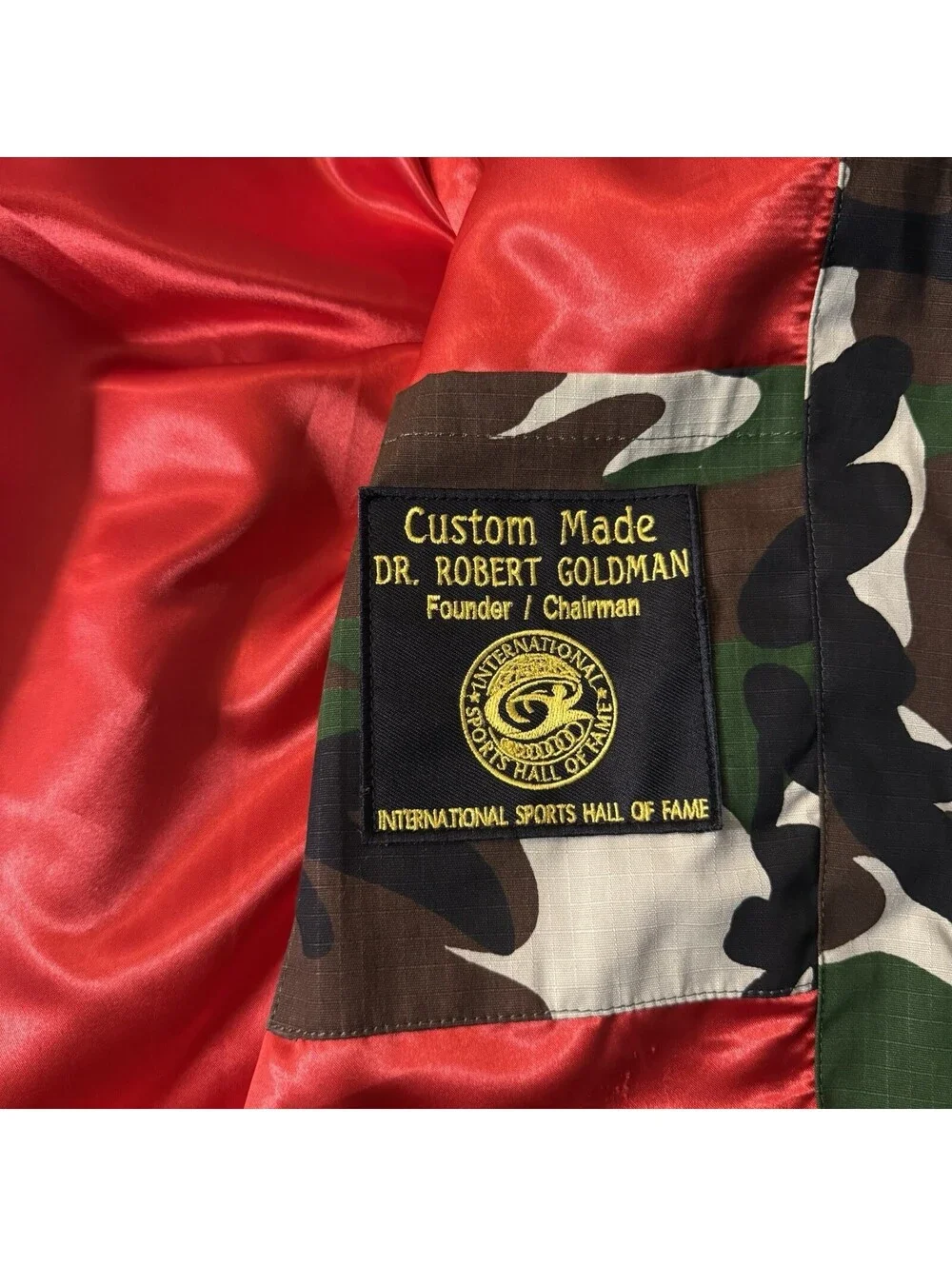 International Sports Hall Of Fame Camo Bomber Jacket XXL Custom DrRobert Graham